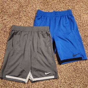 Nike Blue and Gray Sports Shorts Duo